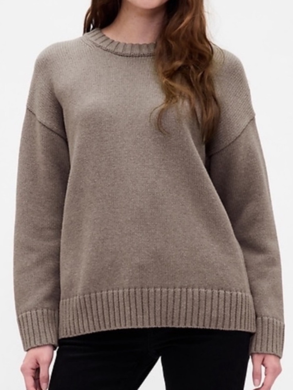 Gap Boyfriend Oversized Crew Neck Sweater Sz MP Medium Petite